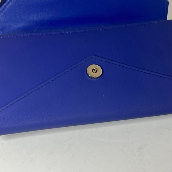 Crossbody Purse Dark Blue/Purple Faux Leather Safe Keeper with Gold Accents - Picture 5 of 12